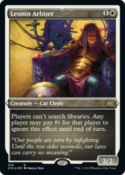 Leonin Arbiter (ETCHED) FOIL Double Masters 2022 NM Rare Etched CARD ABUGames - Image 1