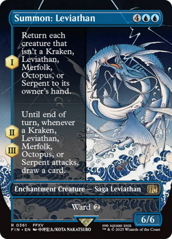 Summon: Leviathan (Borderless Woodblock) FOIL Final Fantasy NM CARD ABUGames - Image 1