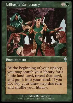MTG magic cards 1x Elfhame Sanctuary Invasion Light Play, English - Image 1