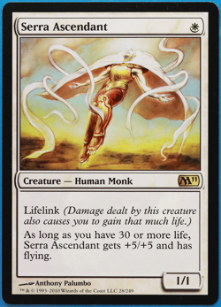 Serra Ascendant Magic 2011 / M11 NM White Rare MAGIC CARD (ID# 499377) ABUGames - Image 1