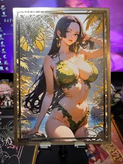 A5 Large Metal Card Serialized Waifu Anime Card U/50 Boa Hancock - Image 1
