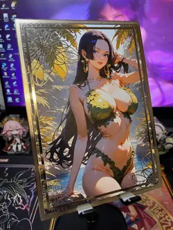 A5 Large Metal Card Serialized Waifu Anime Card U/50 Boa Hancock - Image 2