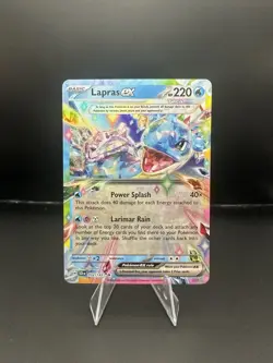 Lapras EX 032/142 Tera Double Rare Holo Stellar Crown Pokemon TCG Card NM - Image 1