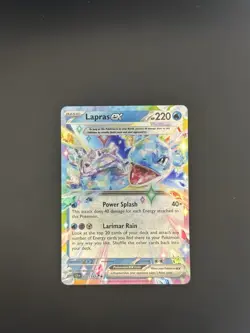 Lapras EX 032/142 Tera Double Rare Holo Stellar Crown Pokemon TCG Card NM - Image 3