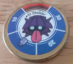 1999 Pokemon Battle Coin Brass "1 3/8 #90 Shellder - Image 1