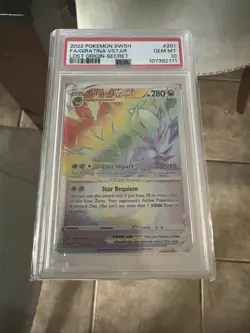 PSA 10 Giratina Vstar 201 Pokemon 2022 Lost Origin Full Art Rainbow Secret ENG - Image 1