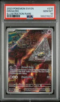 PSA 10 Drowzee 210/198 Scarlet Violet Base IR Illustration Rare GEM MINT Pokemon - Image 1