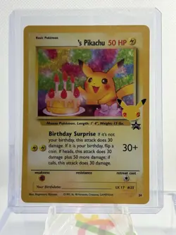Pokemon TCG Holo Pikachu Birthday Celebrations Classic Collection NM (D14) - Image 1