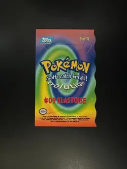 Blue Logo topps Pokemon The First Movie Die Cut E9 Blastoise - Image 2