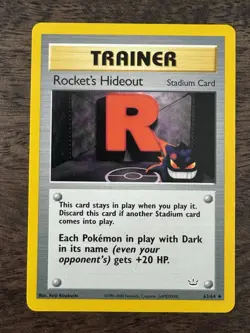 Rocket’s Hideout 63/64 Neo Revelation Unlimited - NM Pokemon GENGAR WOTC 2001 - Image 1