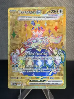 Pokemon TCG - Terapagos EX 173/142 - Stellar Crown - Hyper Rare Gold - NM ⭐ - Image 1