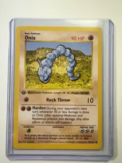 Pokemon TCG Onix Base Set 56/102 Regular 1st Edition Common - Image 1