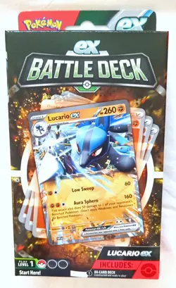 Pokemon ex Battle Deck Lucario Scarlet Violet Trading Card Theme Deck - Image 1