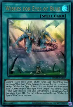 SDWD-EN042 WISHES FOR EYES OF BLUE ULTRA RARE UNLIMITED EDITION YuGiOh CARD - Image 1