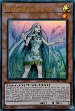 SDWD-EN041 MAIDEN OF WHITE ULTRA RARE UNLIMITED EDITION YuGiOh CARD - Image 1