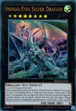 SDWD-EN032 INDIGO-EYES SILVER DRAGON ULTRA RARE UNLIMITED EDITION YuGiOh CARD - Image 1