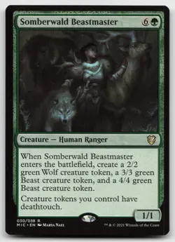 MTG Somberwald Beastmaster R Commander: Innistrad: Midnight Hunt 30 LP - Image 1