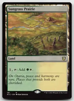 MTG Sungrass Prairie R Commander: Innistrad: Midnight Hunt 181 LP - Image 1