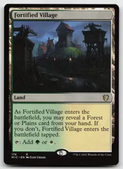 MTG Fortified Village R Commander: Innistrad: Midnight Hunt 174 LP - Image 1