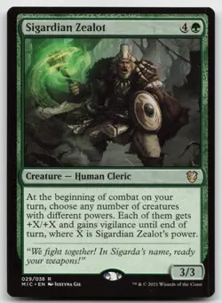 MTG Sigardian Zealot R Commander: Innistrad: Midnight Hunt 29 LP - Image 1