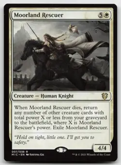 MTG Moorland Rescuer R Commander: Innistrad: Midnight Hunt 7 LP - Image 1