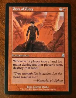 NM Price Of Glory Odyssey Magic Gathering MtG ODY Enchantment Land Destruction - Image 1