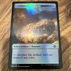 MTG 1X BEAST / TREASURE DOUBLE SIDED TOKEN MH2 Modern Horizons 2 Foil NM - Image 3