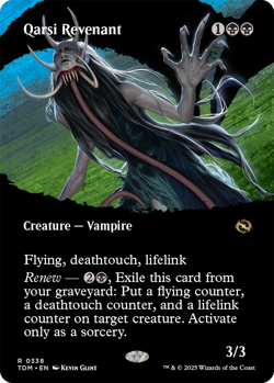 Qarsi Revenant 0338 ~ **Borderless** Rare NM MTG Tarkir Dragonstorm - Image 1