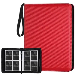 400 Pocket Card Binder for Trading Cards MTG TCG Sports Cards - Red - Image 1