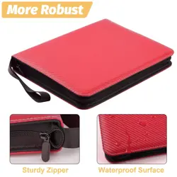 400 Pocket Card Binder for Trading Cards MTG TCG Sports Cards - Red - Image 2