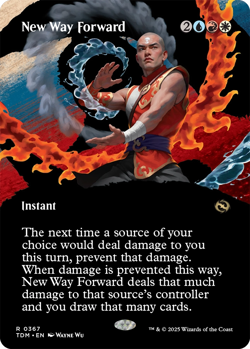 New Way Forward 0367 ~ **Borderless** Rare NM MTG Tarkir Dragonstorm - Image 1