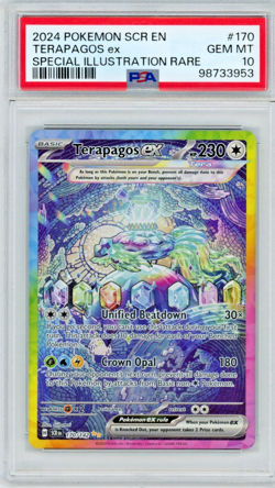 2024 Pokemon SV Stellar Crown Terapagos Ex #170 Special Illustration Rare PSA 10 - Image 1