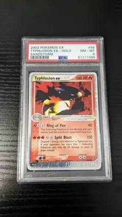 PSA 8 NM Mint Pokemon 2003 EX Sandstorm Typhlosion EX Holo #99 RARE! - Image 1