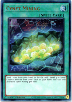 Cynet Mining - RA03-EN067 - Ultimate Rare - 1st Edition - Yugioh - Image 1