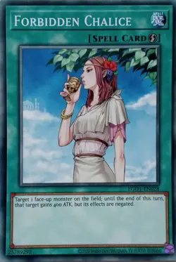 EGO1-EN028 FORBIDDEN CHALICE COMMON UNLIMITED EDITION YuGiOh CARD - Image 1