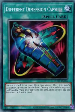 EGO1-EN025 DIFFERENT DIMENSION CAPSULE COMMON UNLIMITED EDITION YuGiOh CARD - Image 1