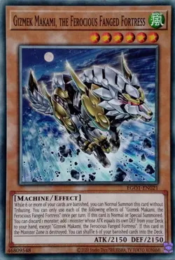 EGO1-EN021 GIZMEK MAKAMI, THE FEROCIOUS FANGED FORTRESS COMMON UNLIMITED YuGiOh - Image 1
