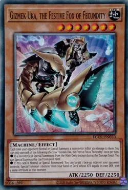 EGO1-EN020 GIZMEK UKA, THE FESTIVE FOX OF FECUNDITY COMMON UNLIMITED ED YuGiOh - Image 1
