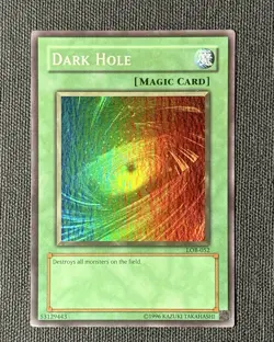 Yugioh! Dark Hole LOB-052 Super Rare Edition | Faded & Wavy Unlimited - Image 1
