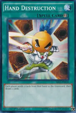 YUGIOH Hand Destruction SR02-EN030 1st edition Light-played LP - Image 1
