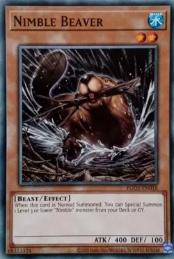 EGO1-EN018 NIMBLE BEAVER COMMON UNLIMITED EDITION YuGiOh CARD - Image 1