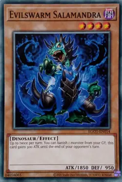 EGO1-EN014 EVILSWARM SALAMANDRA COMMON UNLIMITED EDITION YuGiOh CARD - Image 1