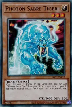 EGO1-EN013 PHOTON SABRE TIGER COMMON UNLIMITED EDITION YuGiOh CARD - Image 1