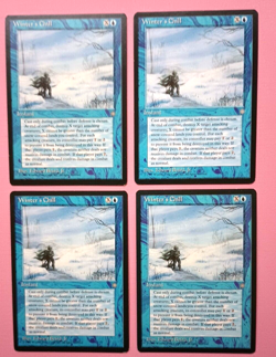 Magic the Gathering MTG Ice Age WINTER'S CHILL X 4 (3 LP/EX & 1 MP) 1995! - Image 1