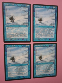 Magic the Gathering MTG Ice Age WINTER'S CHILL X 4 (3 LP/EX & 1 MP) 1995! - Image 2