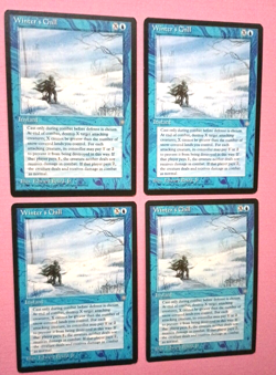 Magic the Gathering MTG Ice Age WINTER'S CHILL X 4 (3 LP/EX & 1 MP) 1995! - Image 3