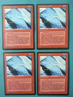 Magic the Gathering MTG Ice Age GLACIAL CREVASSES X 4 (3 NM & 1 LP/EX) R 1995 - Image 1