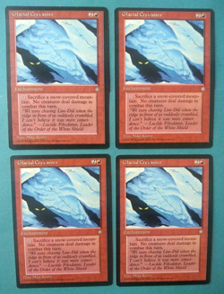 Magic the Gathering MTG Ice Age GLACIAL CREVASSES X 4 (3 NM & 1 LP/EX) R 1995 - Image 2