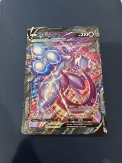 Mewtwo V Union Card SWSH161 Jumbo Black Star Promo Pokemon - Image 1