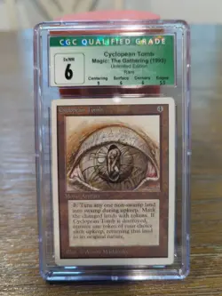 Cyclopean Tomb MTG Unlimited Edition Rare CGC Qualified Grade 6 (9/6/6/5.5) - Image 1